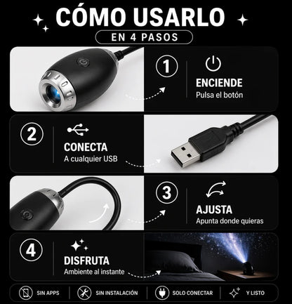 Proyector ballena, mariposa, medusas, estrella de mar